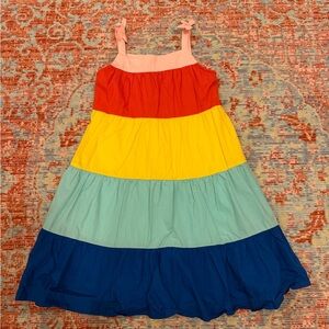 Hanna Andersson Girls Rainbow Dress Colorful US 6-7 120 cm
